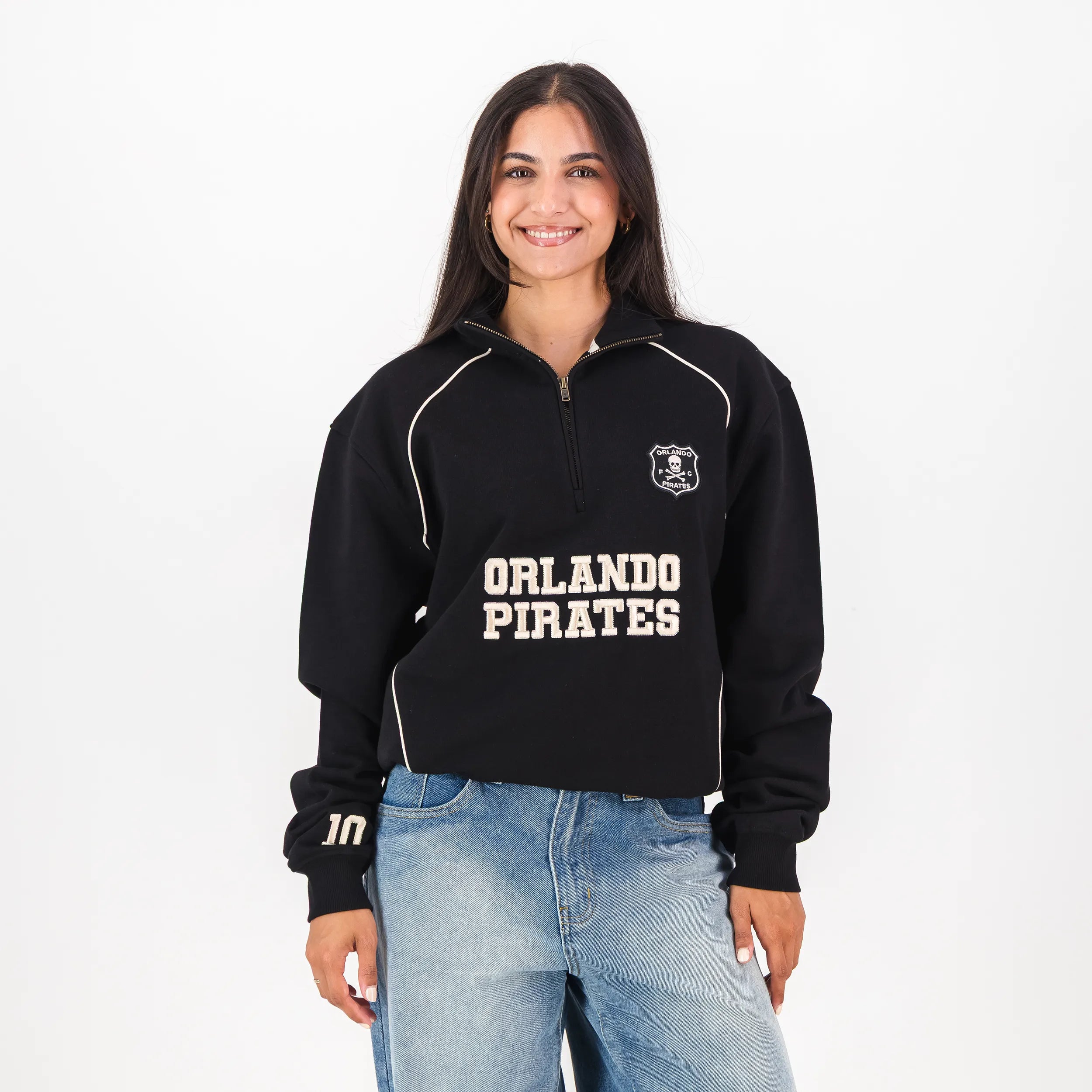 Piped Quarter Zip Sweat